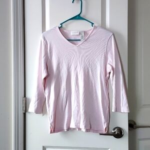Liz Claiborne long sleeve tee pink medium